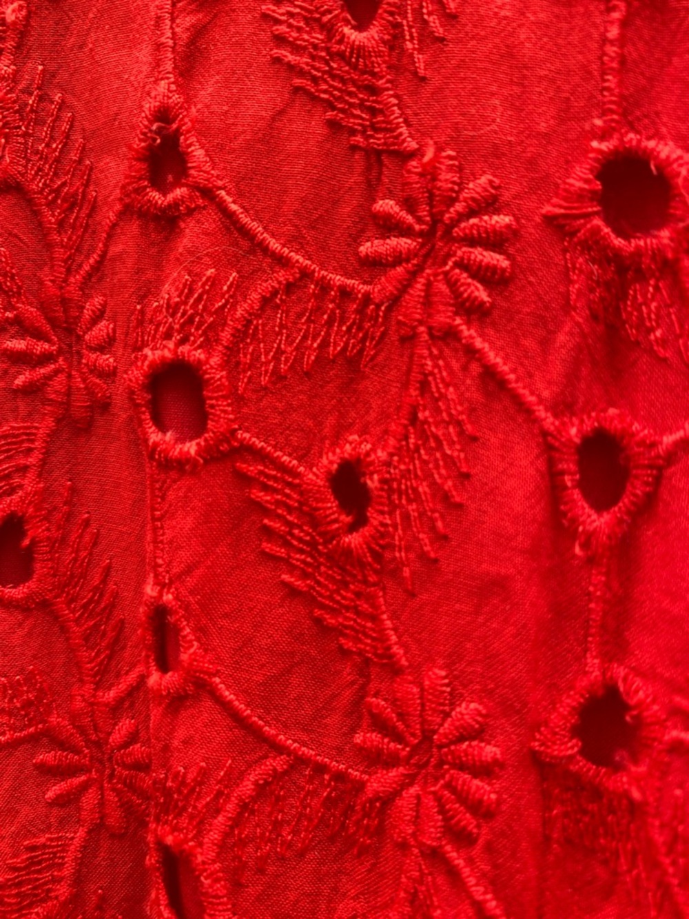 Market & Spruce Red Eyelet Sleeveless Sun Dress - Picture 4 of 4